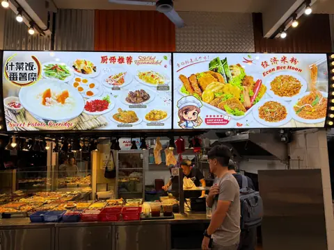 Hawker stall — 菜单灯箱 · Menu lightboxes